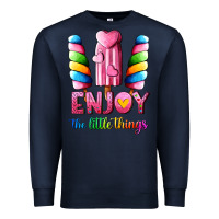 Navy enjoy the little things Premium Sweatshirt - AdoDesignShop