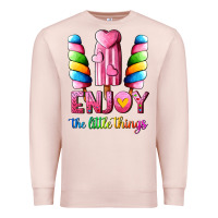 Pale Pink enjoy the little things Premium Sweatshirt - AdoDesignShop