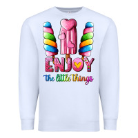 White enjoy the little things Premium Sweatshirt - AdoDesignShop