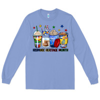 Colony Blue hispanic heritage month coffee cups Long Sleeve Tee - Zillion Design Studio