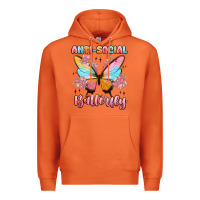 Carrot anti social butterfly Premium Hoodie - MaliasSmallBusiness