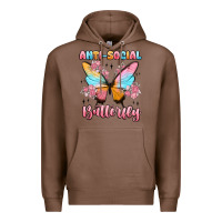 Chestnut anti social butterfly Premium Hoodie - MaliasSmallBusiness