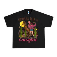 Black shoulda been a cowgirl bucking horse Urban Heavy Tee - texasbilliewilder