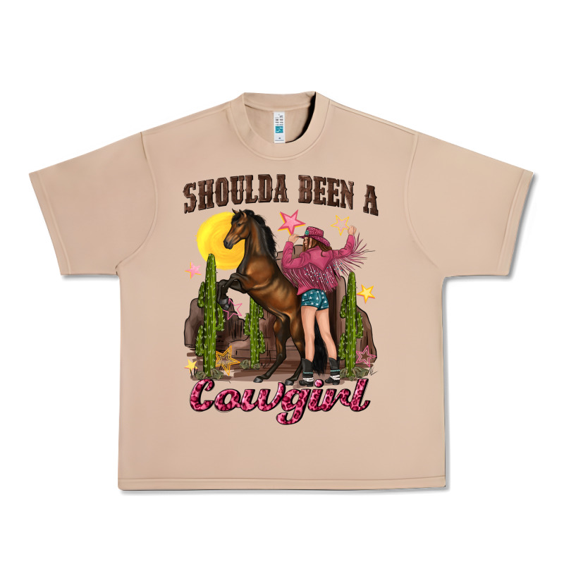 Shoulda Been A Cowgirl Bucking Horse Urban Heavy Tee by texasbilliewilder | Teevron