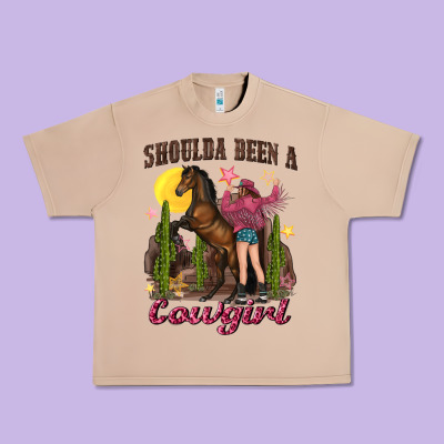 Urban Heavy Tee shoulda been a cowgirl bucking horse
