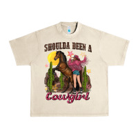 Sandshell shoulda been a cowgirl bucking horse Urban Heavy Tee - texasbilliewilder