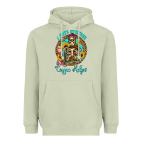 Matcha i hate everyone but coffee helps western skeleton coffee sunflowers Heavyweight Hoodie - Artiststas