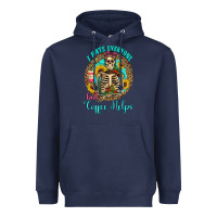 Navy i hate everyone but coffee helps western skeleton coffee sunflowers Heavyweight Hoodie - Artiststas