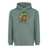 I Hate Everyone But Coffee Helps Western Skeleton Coffee Sunflowers Heavyweight Hoodie | Teevron