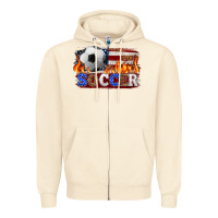 Sandshell western american flag soccer Zipper Hoodie - HRA Design Shop