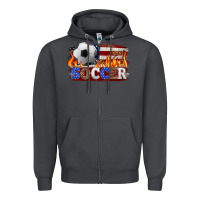 Smoke western american flag soccer Zipper Hoodie - HRA Design Shop