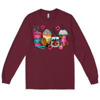 Burgundy hairstylist coffee cups Long Sleeve Tee - Zillion Design Studio