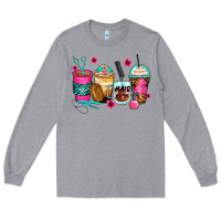 Heather Grey hairstylist coffee cups Long Sleeve Tee - Zillion Design Studio