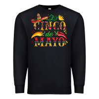 Black cinco de mayo with pepper and sombrero Premium Sweatshirt - Artiststas
