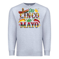 Heather Grey cinco de mayo with pepper and sombrero Premium Sweatshirt - Artiststas