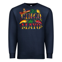 Navy cinco de mayo with pepper and sombrero Premium Sweatshirt - Artiststas
