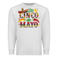 Oatmeal Heather cinco de mayo with pepper and sombrero Premium Sweatshirt - Artiststas