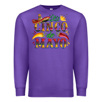 Purple cinco de mayo with pepper and sombrero Premium Sweatshirt - Artiststas