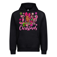 Black pink christmas joy black woman Urban Hoodie - MaliasSmallBusiness