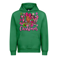 Emerald pink christmas joy black woman Urban Hoodie - MaliasSmallBusiness