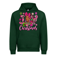Forest Green pink christmas joy black woman Urban Hoodie - MaliasSmallBusiness