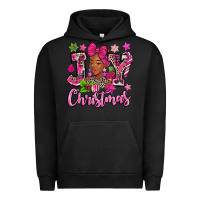 Pigment Black pink christmas joy black woman Urban Hoodie - MaliasSmallBusiness