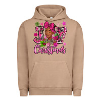 Pigment Burro pink christmas joy black woman Urban Hoodie - MaliasSmallBusiness