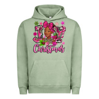 Pigment Oil Green pink christmas joy black woman Urban Hoodie - MaliasSmallBusiness