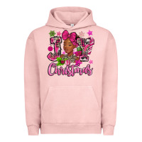 Pigment Salmon pink christmas joy black woman Urban Hoodie - MaliasSmallBusiness
