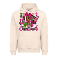 Sandshell pink christmas joy black woman Urban Hoodie - MaliasSmallBusiness