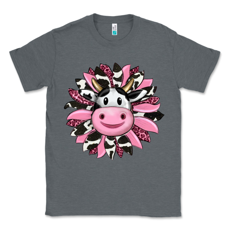 Pink Leopard Sunflower Cow Classic Tee by RanaPortraitStore | Teevron