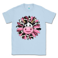 Dusty Blue pink leopard sunflower cow Classic Tee - RanaPortraitStore