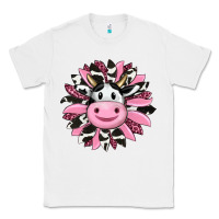 White pink leopard sunflower cow Classic Tee - RanaPortraitStore