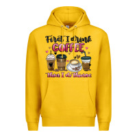 Lemon first i drink coffee then i do things Premium Hoodie - MaliasSmallBusiness