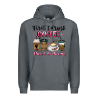 Rock first i drink coffee then i do things Premium Hoodie - MaliasSmallBusiness