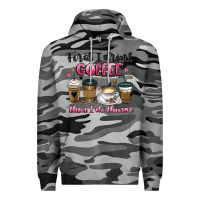 Slate Camo first i drink coffee then i do things Premium Hoodie - MaliasSmallBusiness