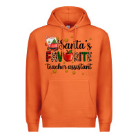 Carrot santa's favorite teacher assistant Premium Hoodie - AdoDesignShop