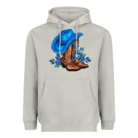 Moon Dust valentines day blue boots cowgirl hat and roses Heavyweight Hoodie - AdoDesignShop
