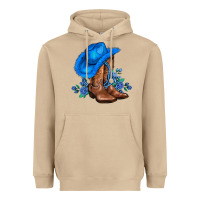 Mushroom valentines day blue boots cowgirl hat and roses Heavyweight Hoodie - AdoDesignShop
