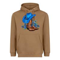 Toasted Coconut valentines day blue boots cowgirl hat and roses Heavyweight Hoodie - AdoDesignShop
