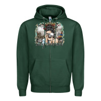 Sports Green stay focused Zipper Hoodie - SublimationCraftShop
