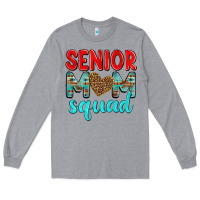 Heather Grey senior mom squad Long Sleeve Tee - texasbilliewilder