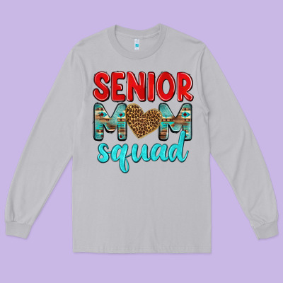 Senior Mom Squad Long Sleeve Tee Designed By Texasbilliewilder