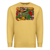 Antique Gold mexican cacti background Premium Sweatshirt - Artiststas