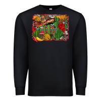 Black mexican cacti background Premium Sweatshirt - Artiststas