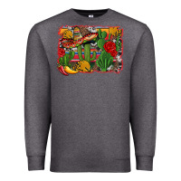 Charcoal Heather mexican cacti background Premium Sweatshirt - Artiststas