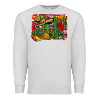 Dove Grey mexican cacti background Premium Sweatshirt - Artiststas