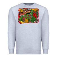 Heather Grey mexican cacti background Premium Sweatshirt - Artiststas