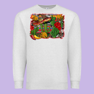 Mexican Cacti Background Premium Sweatshirt Designed By Artiststas