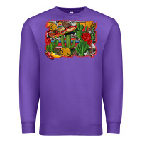 Purple mexican cacti background Premium Sweatshirt - Artiststas